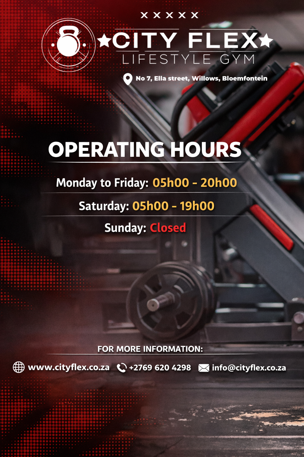 City Flex Lifestyle Gym operating hours